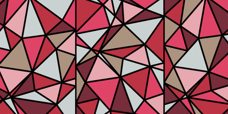 Triangle decoranive art backgrounds. Polygonal rainbow mosaic abstract vector illustration....