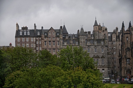 View on Edinburgh town in Scotlandのeditorial素材