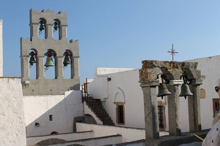 Bells of the Monastery of St  John in Patmos の写真素材