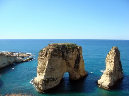  Rouche sea front of beirut the capital city of lebanon                               の写真素材