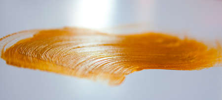 Beautiful textured antique golden brushed stroke, macro.の写真素材