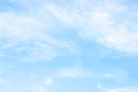 Beautiful cloudy sky in Austria, white and blue colors, summer day.の写真素材