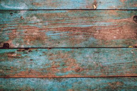 Textured design of wood planks in turquoise color. Barn background with copy space.の写真素材
