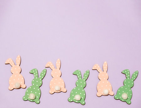 template for design for easter celebration on pink backgroundの写真素材