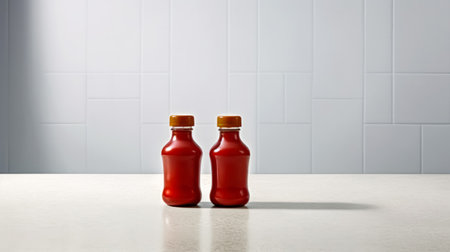 Indulge in the pure taste of nature tomato juice in a glass bottle, a vibrant choice for lovers of natural juices.の素材