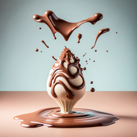 Liquid foundation splashes on light clean background close up of isolated make up smudges or beige skin care fluid. Standard illustration for beauty and cosmetics.の素材