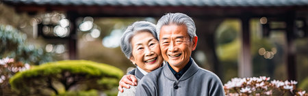 Capture the sweet moment as a cute Asian couple smiles while making a wish, set against the backdrop of nature. Their joy reflects love and shared dreams.の素材