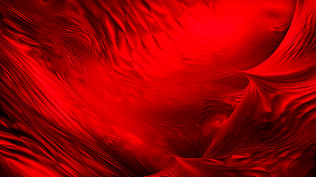 Vibrant red fabric adorned with a graceful wave pattern, exuding elegance and style in its intricate design.の素材