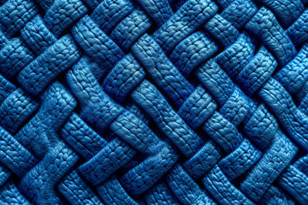 The distinctive blue and white pattern features chevron shapes, offering a bold and stylish design suitable for various creative projects and applications.の素材