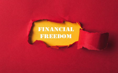 A red background with a hole in itの写真素材