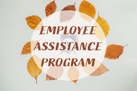 A leafy circle with the words Employee Assistance Program written in the center. The circle is made...