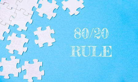 A puzzle with the words 80 20 rule written on it