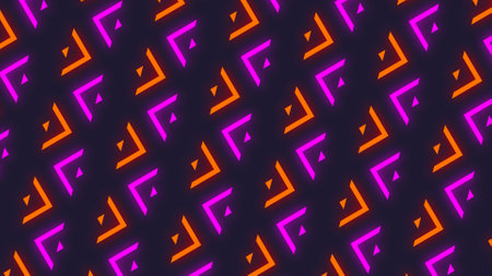 Neon geometric pattern. Seamless background. Vector Illustration.の写真素材