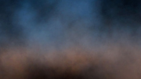 Abstract background of blue and brown smoke in the dark, abstract backgroundの写真素材