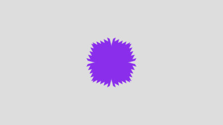 Purple flower on a gray background. Isolated vector illustration.の写真素材