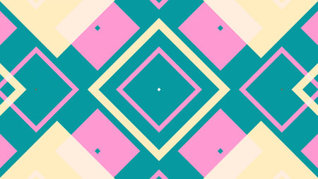 Seamless pattern with rhombuses in retro style. Vector illustration.