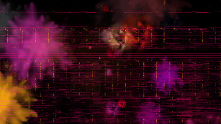 Futuristic technology background design with glowing particles. 3D rendering