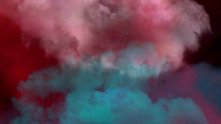 Abstract background with various multicolored clouds. Big and small.