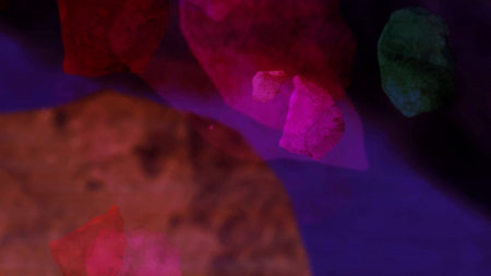 Abstract background with color blots, transitions and bends. Different shades and thickness.の写真素材