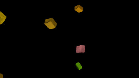 abstract background with a lot of multicolored cubes in it