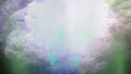 abstract background with clouds and rainbow colors, digitally generated image.の写真素材