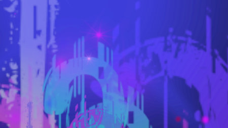 Abstract background with colorful neon lights. 3d rendering, 3d illustration.の写真素材