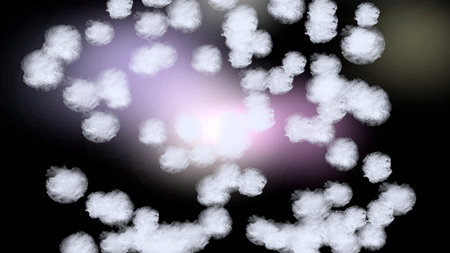 Abstract background with various multicolored blurred circles. Big and small.