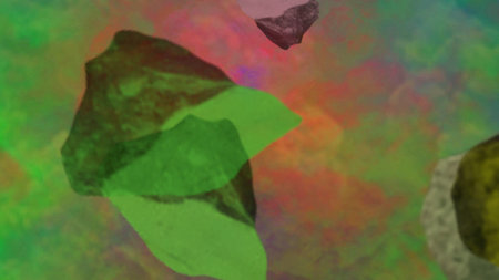 Abstract background with color blots, transitions and bends. Illustration
