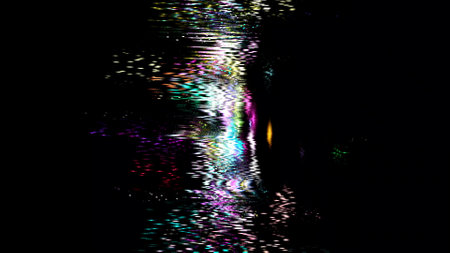 Reflection of light in the water. Abstract background for design.の写真素材
