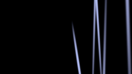 abstract blue lines on a black background, 3d render illustrationの写真素材