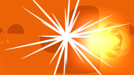 abstract orange background with some smooth lines in it and some rays in it
