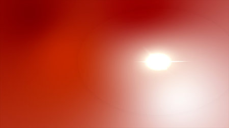 Sunset or sunrise with lens flare. Abstract background. Vector illustration.