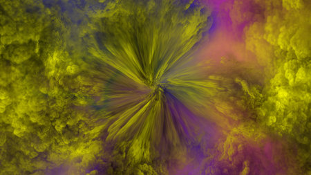 Fantasy chaotic colorful fractal pattern. Abstract fractal shapes. 3D rendering illustration...