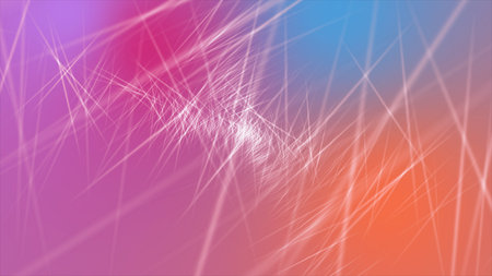 Abstract background with lines and bokeh. Different shades and thickness.