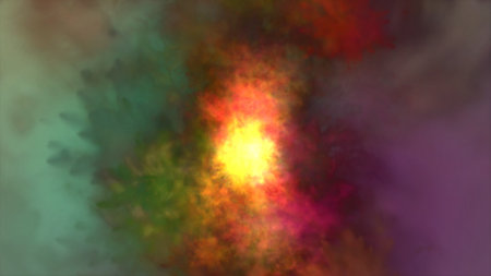 Fantasy space background with stars and nebula. 3D illustration