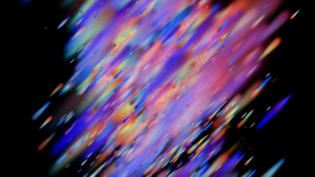 Abstract background with color blots, transitions and bends. Motion blur.の写真素材