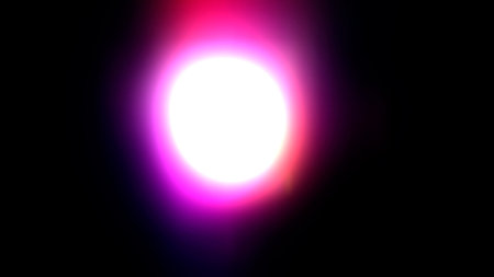 Real Lens Flare Shot in Studio over Black Background. Easy to add as Overlay or Screen Filter over Photosの写真素材