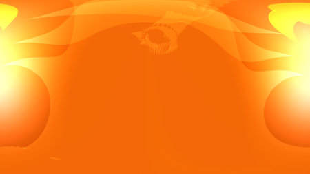 Abstract orange background with a pattern and a skull. Vector illustration.の写真素材