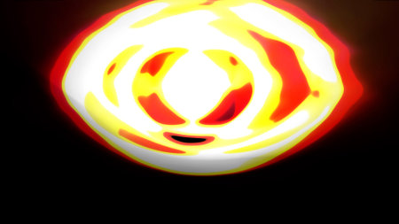 abstract fire flames on a black background with copy space for textの写真素材
