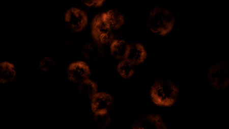 Abstract background with circles and lines. Different shades and thickness. 3d illustrationの写真素材
