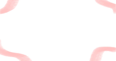 Gentle blush brush strokes create a soft, inviting frame around a clean white space, ideal for minimalist designs, invitations, or modern branding.の写真素材