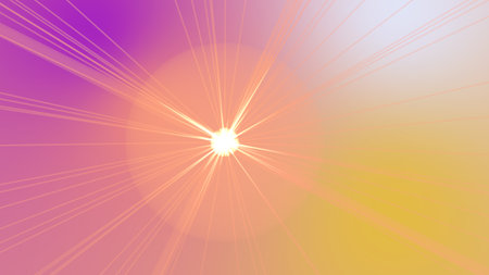 A vibrant abstract image showcasing a central burst of light radiating outwards