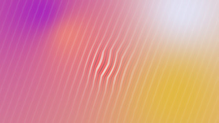 This abstract image features a captivating blend of diagonal stripes in a soft color gradient,...