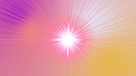 A vibrant abstract background showcasing a central light burst radiating outwardsの写真素材