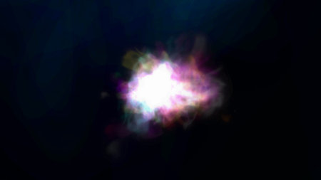 star with lens flare and bokeh effect illustration background new quality universal colorful joyful stock imageの写真素材