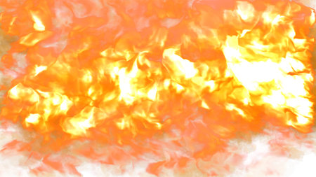 Fire flames on a white background. Texture of fire. Design element.