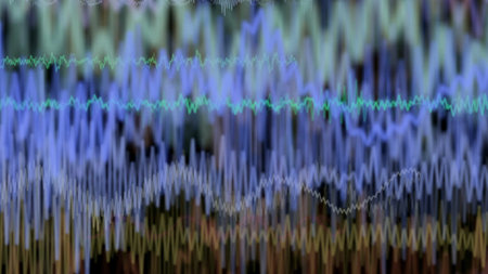 Abstract background with financial charts and graphs. Different shades and thickness.