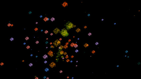 Imaginatory fractal background Image with a variety of colors.