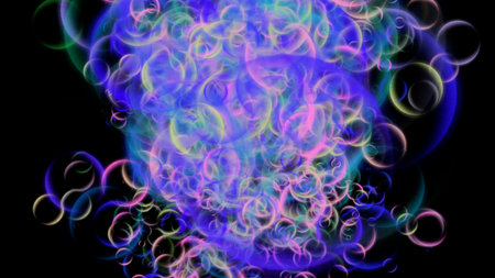 Fantasy chaotic colorful fractal pattern. Abstract fractal shapes. 3D rendering illustration...