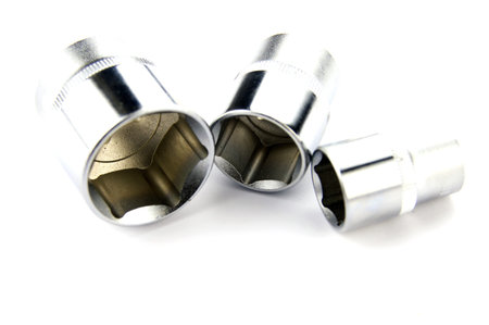 Nozzles for hand tools isolated on white background